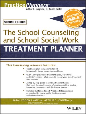 cover image of The School Counseling and School Social Work Treatment Planner, with DSM-5 Updates